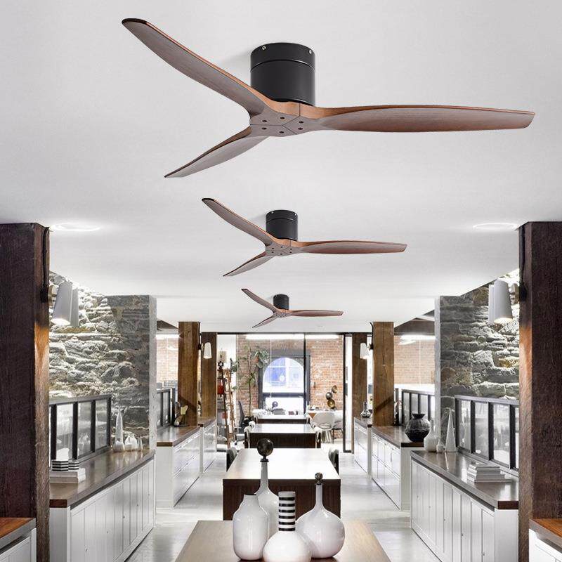 璞丽静音节能吊顶电扇会议室咖啡厅商用实木吸顶无灯风扇简约吊扇