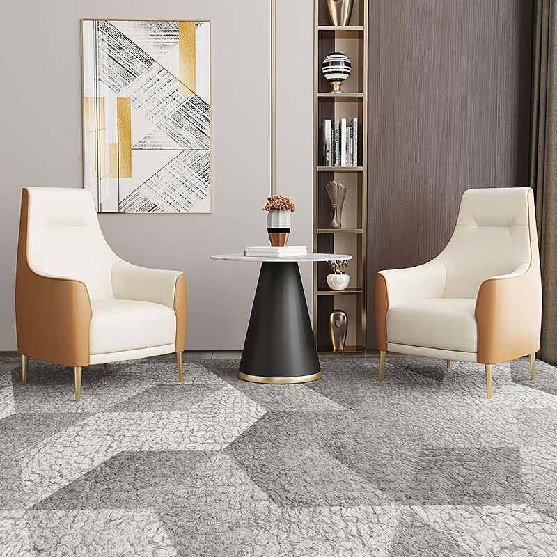 新款直销轻奢单人沙发椅商务接待桌椅高靠背休闲椅子洽谈沙发茶几