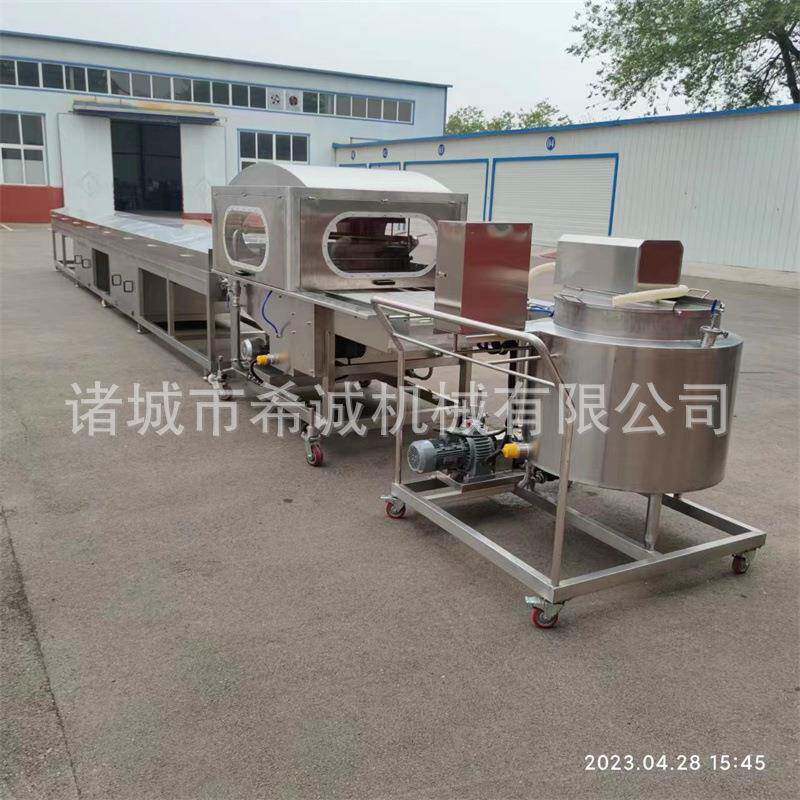 冻干水果巧克力涂层机蛋糕裹巧克力设备威化饼干淋巧克力机器