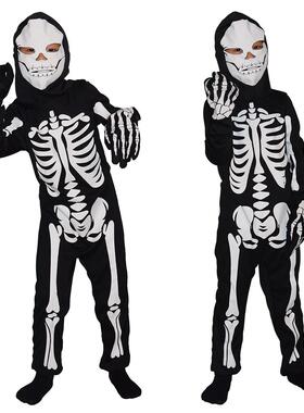 Halloween children skeleton costume cosplay ghost suit onesi