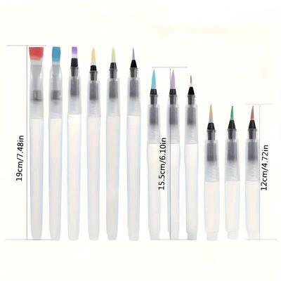 12/24pcs Watercolor Brush Pens Set, Super Easy To Use And Fi