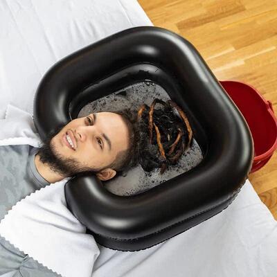 Inflatable Shampoo Basin - Portable Hair Washing Bowl/ Tub f