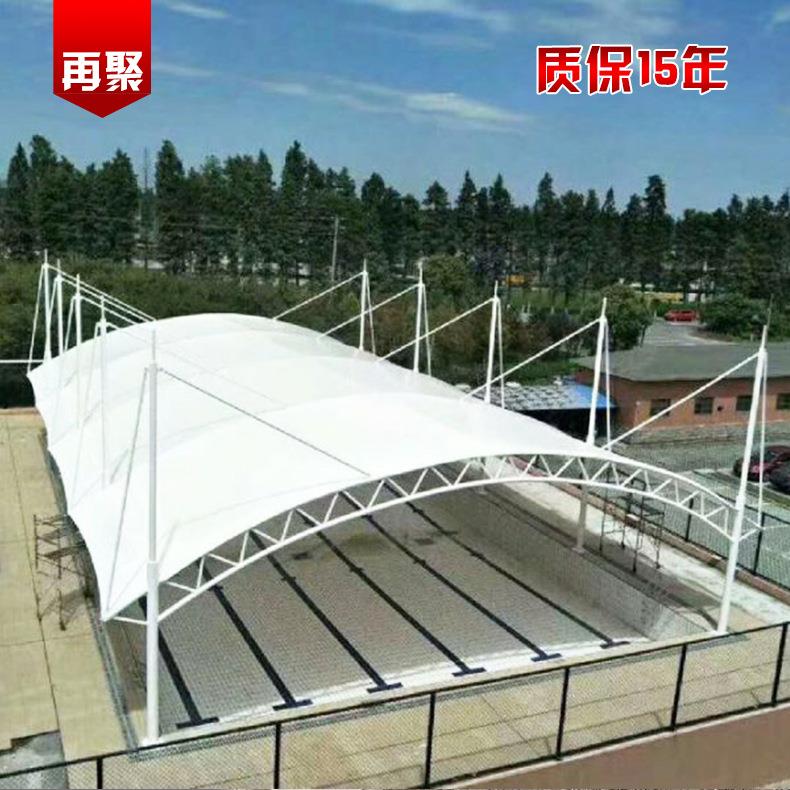 新款直销户外停车区膜结构车棚工程 车棚钢梁 充电桩车篷 球场张