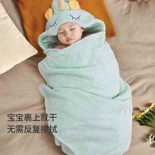 婴儿QGR浴巾恐龙风斗披篷爆款儿袍童毛巾浴纯棉宝男女连帽宝吸水