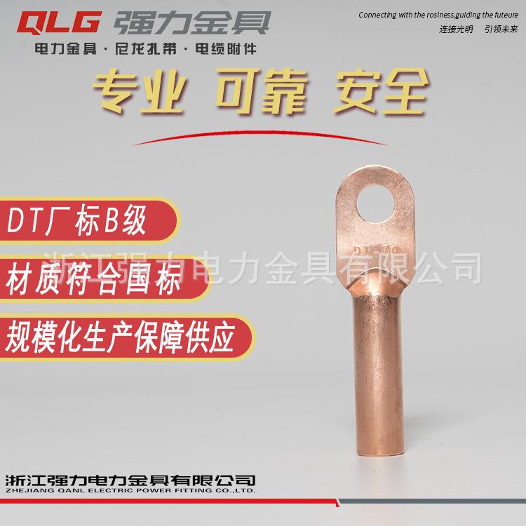 强力DT厂标紫铜端子线耳线鼻子铜鼻子接线端子接线头铜铜接线端子