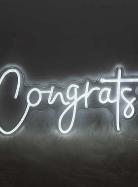 灯congrats霓虹灯外贸led装饰款派对造型节庆装饰热室内外