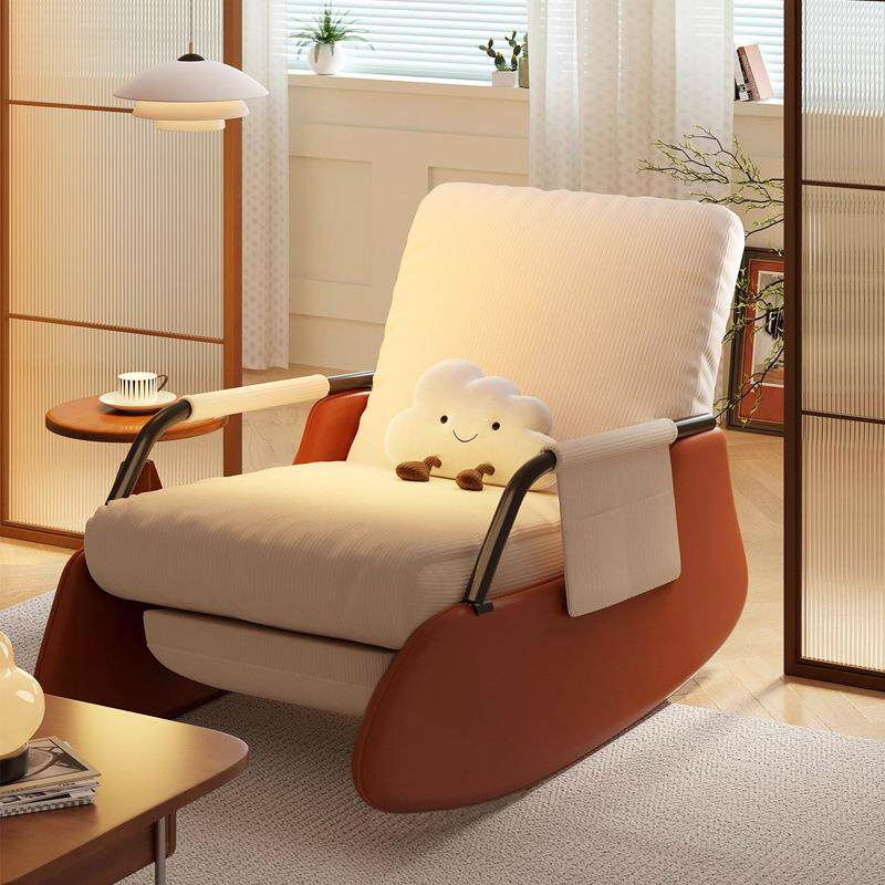 客厅轻奢摇椅躺椅大人阳台家用休闲椅子可折叠午休懒人沙发摇摇椅