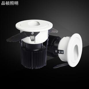 椭圆射灯中圆cob客房深防眩西天花灯顿7W12W床头射灯防炫射灯