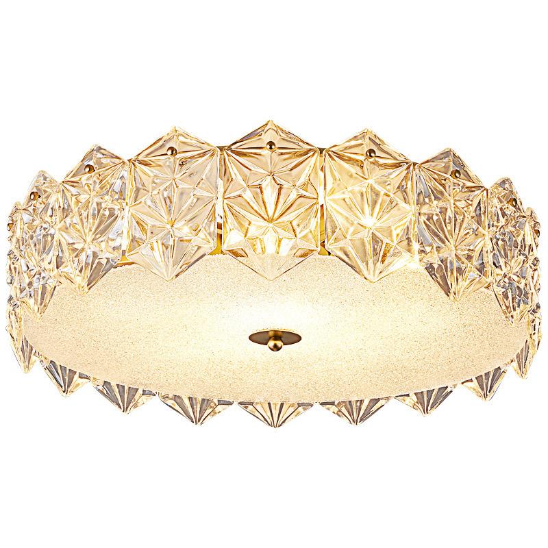 间430法式轻奢个性玻璃吸顶灯卧房灯欧简约创意客厅餐厅北装饰室