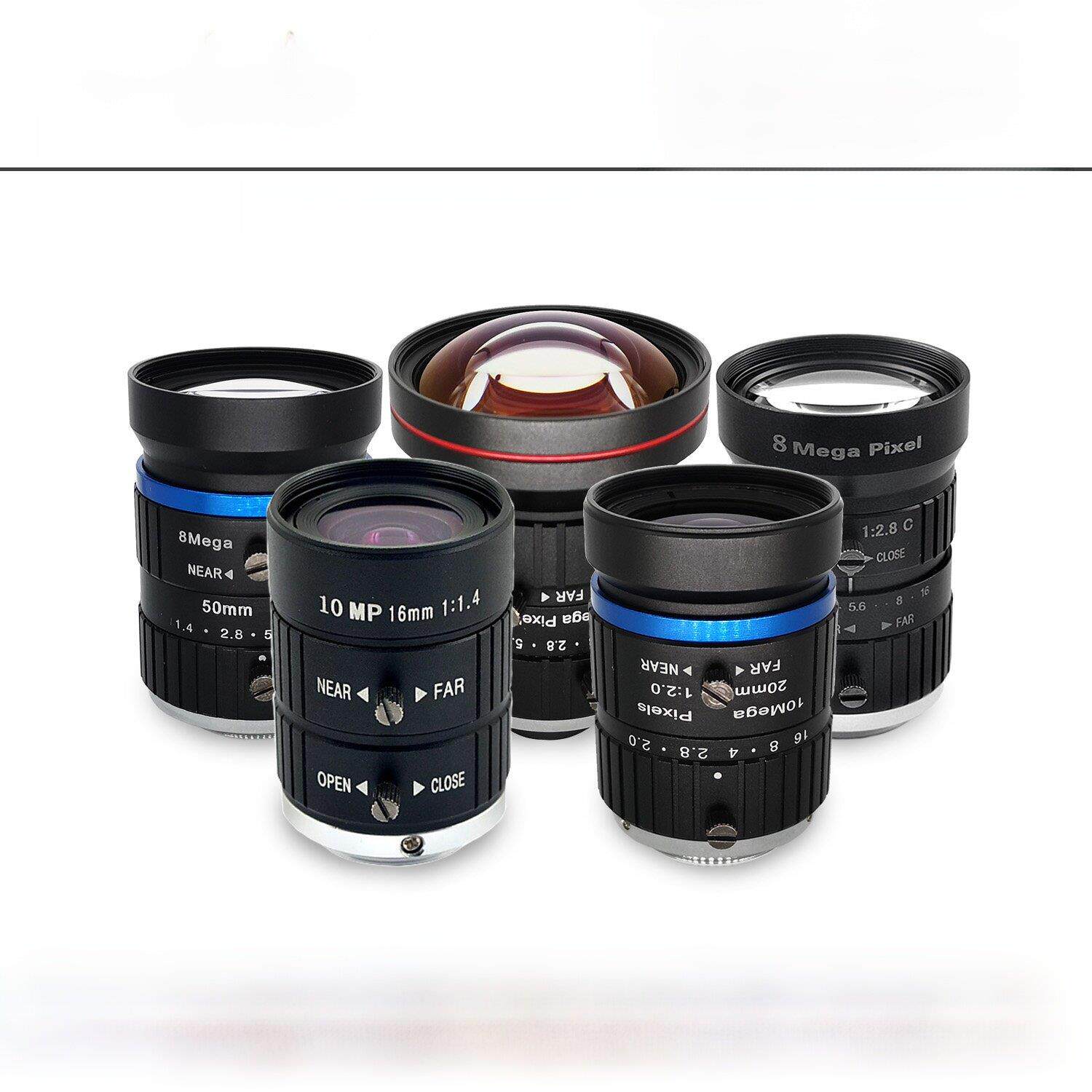 50,000个高清工业镜头C端口8 12 16 25 35 75 100mm定焦1英寸Fa机器视觉镜头