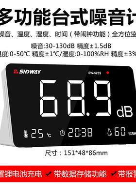 高档深达威S5W2幕5A大屏噪音计挂分贝仪分贝检测仪壁式声音噪音测