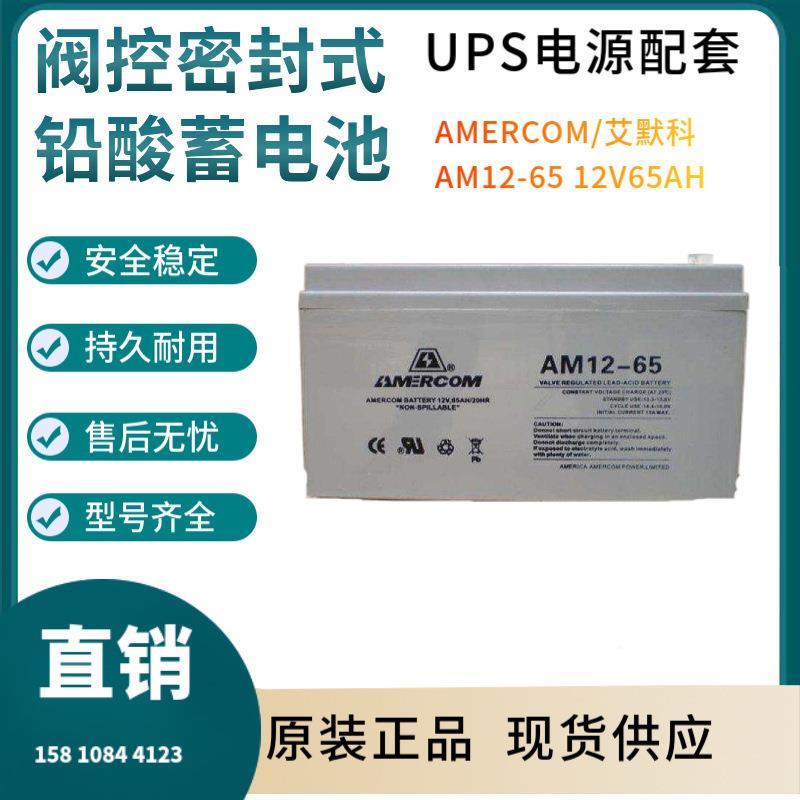 艾默科蓄电池AM12-65 12V6H 后备电源 数据基站 直流通信三年
