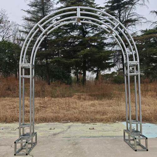 25方管拱门桁架弧形道具半圆铁艺婚庆舞台户外拱形架子婚礼布置