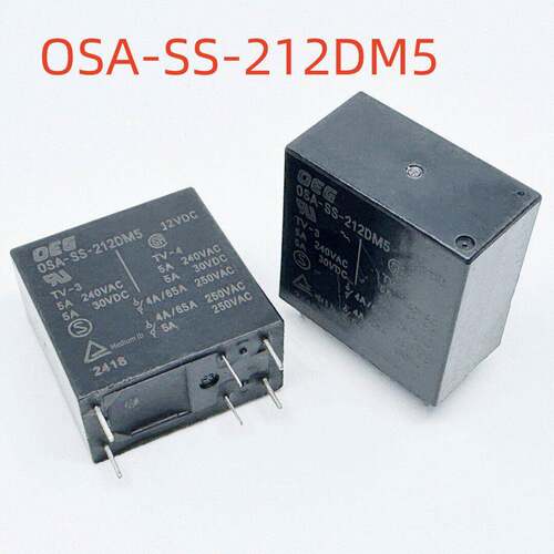 全新 6脚 5A 继电器 OSA-SS-212DM5 42F2A-线圈12V