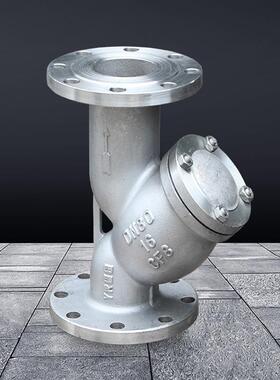 DN15滤0中型铸铁过器WGL41-25GL41W-25Y型法兰式过滤器法.兰除污