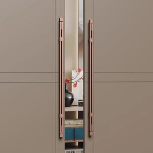 现代原创设计酒店铝板拉手会所宴会厅门把手双开 关有无框玻璃门