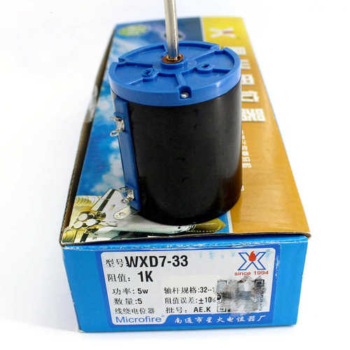 星火精密多圈线绕电位器WXD7-33(5-11) 5W 10圈 阻值1K2K2 4K710K