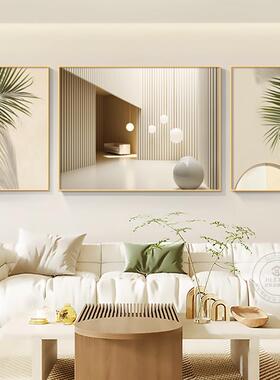 网红延伸空沙间客装高饰画代现简约发背景墙厅挂画级感光影绿植三