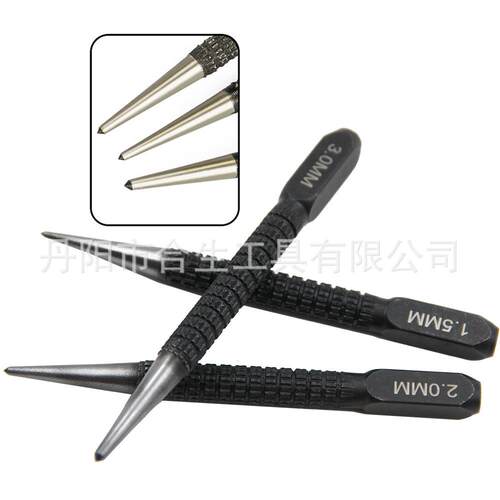3pc方柄滚花冲子冲头1.5 2.0 3.0mm中心冲打孔定位冲1/32英制冲子