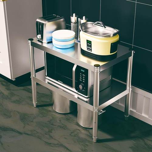 厨房落地置物架加高80高度2层储物收纳整理架蔬菜干净微波炉架子