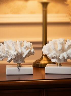 现代居轻奢树脂工艺瑚雕像摆件家客厅室样珊板间卧小众ZYF艺术装