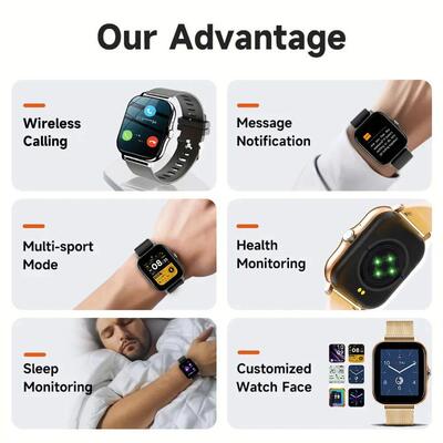 Smart Watch For Men Women Gift For Full Touch Screen Sport F