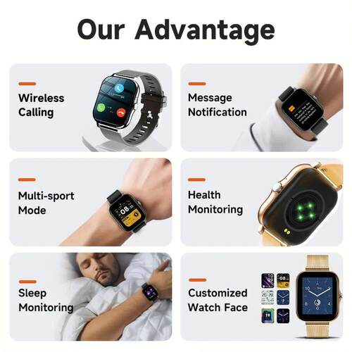Smart Watch For Men Women Gift For Full Touch Screen Sport F