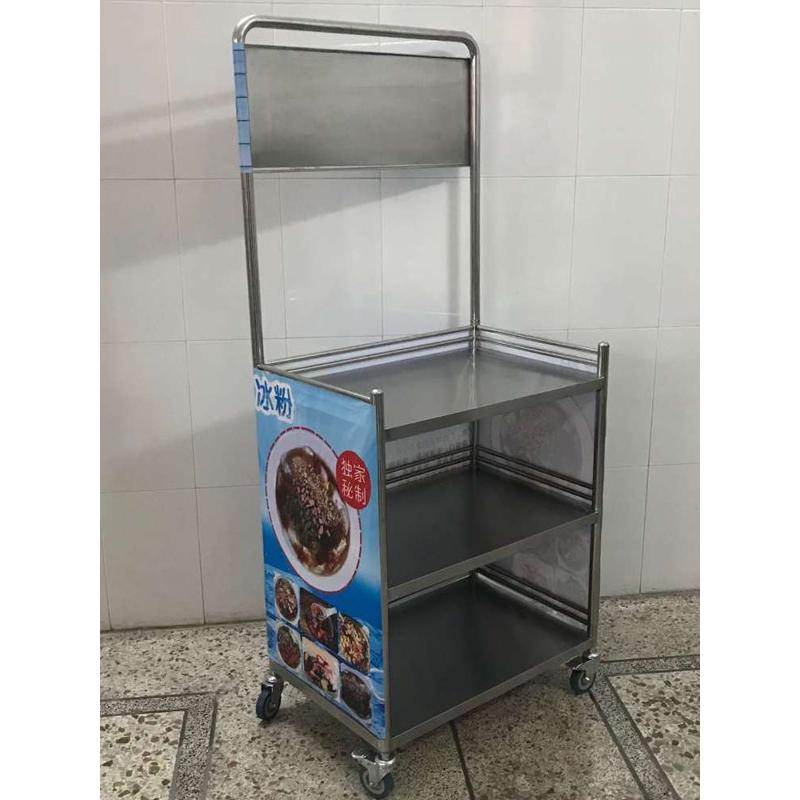 手推小吃车促销台展示架移动超市摆地摊试吃展架车广告冰粉桌子