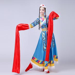 女民演出服族风西藏装 袖 长袖 舞蹈表演套装 卓 成人短水袖 高档藏族装
