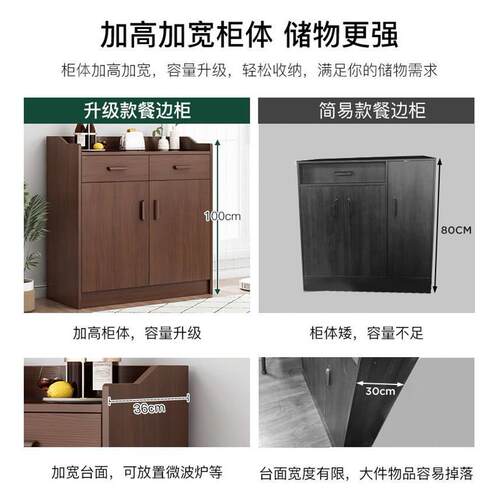餐边柜子储物柜客厅靠墙茶水柜办公室餐厅杂物柜置物柜家用收纳柜