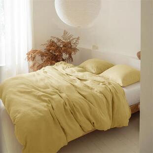 日式 简约风纯色亚麻被套单件200X230被罩220X240被单双人床品定制