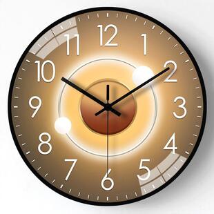 挂钟表客厅家用挂墙免打孔卧室石英钟简约时尚 网红时钟静音赵