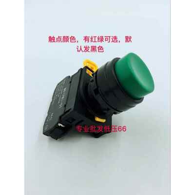 YW1B-M2E10G/R 凸头点动按钮开关YW-E10自复平钮22MM