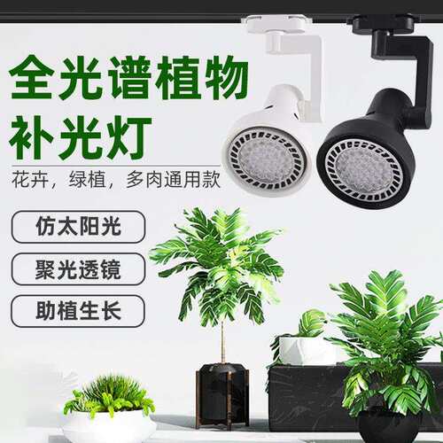 植物补光灯LED射灯海鲜蓝光猪肉红光45W轨道灯智能控制护眼可调光