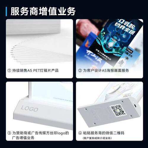 双面可充电式磁吸灯箱A5吧台广告灯箱超长续航室内展示广告牌