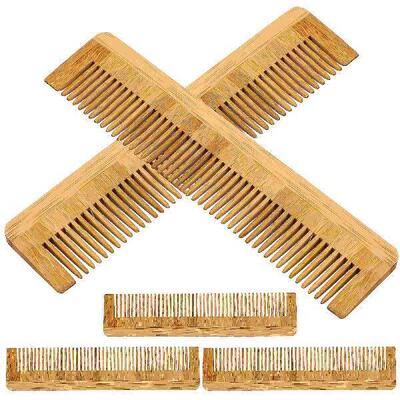 5Pcs Wooden Combs Bamboo Anti-Static Wood Hair Comb for