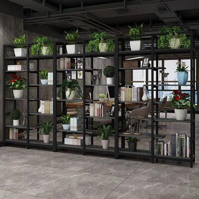 货展理示架博古架陈列架架室置物架发店铁艺隔KXM断花架办公隔断