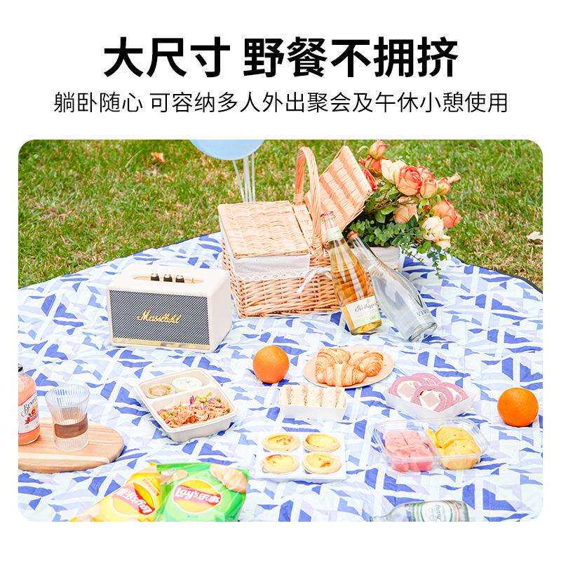 KingCamp户外野餐垫便携露营地席防潮地垫郊游公园休息野餐布