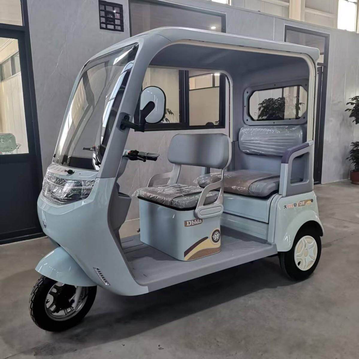 家电动三轮一体棚加宽双排大霸王龙功率源头厂可座上牌家用车带棚