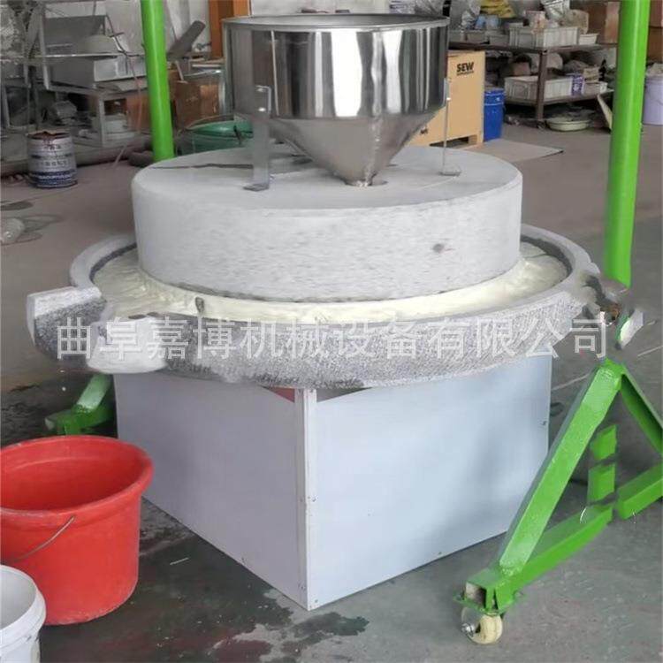 泰安电动煎饼糊石磨机 小豆腐石磨菜豆腐电动石磨机电瓶带豆浆磨
