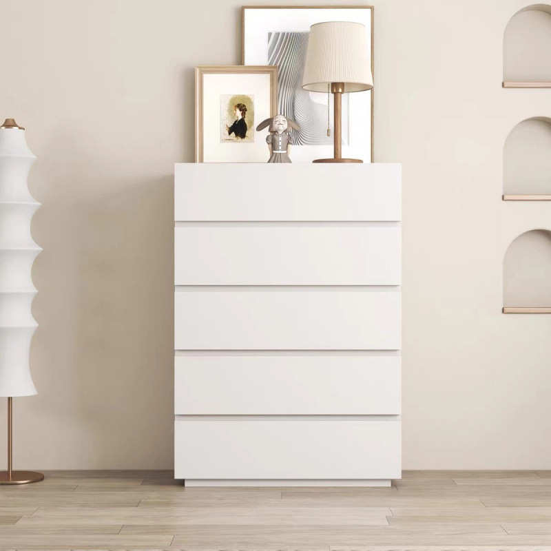 奶油风八斗柜客厅抽屉五斗柜卧室靠墙床尾储物柜现代简约置物立柜