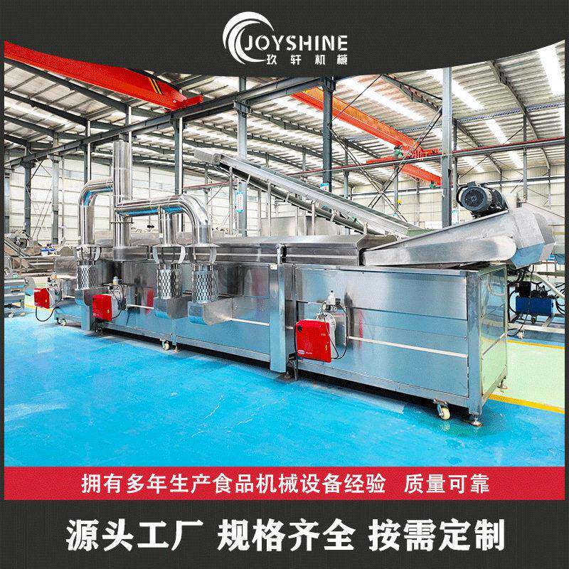 全自动兰花干油炸机 大型商用豆腐串油炸流水线