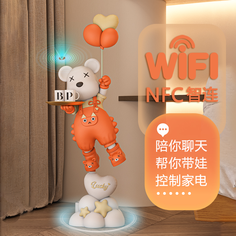 暴力熊大摆件电视柜旁高端大气上档次客厅落地家居装饰品乔迁礼品
