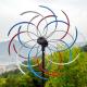 乡村花园户外风车景观庭院装 饰落地插件太阳能灯发光亮双面旋转