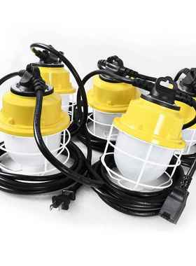 源头厂家供应大功率工业灯串建筑灯串施工灯临时照明工作灯仓库灯