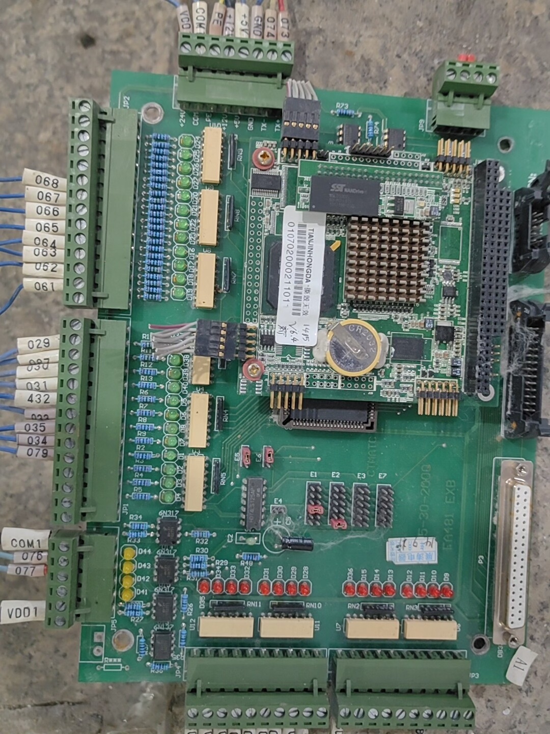 拆机下来的天津1415粗纱机工控机电路板