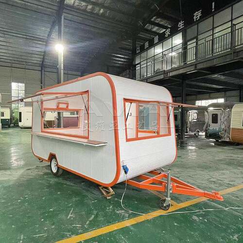 新品多功能简约海盗船咖啡餐车网红街景营地售货车奶茶甜品店车