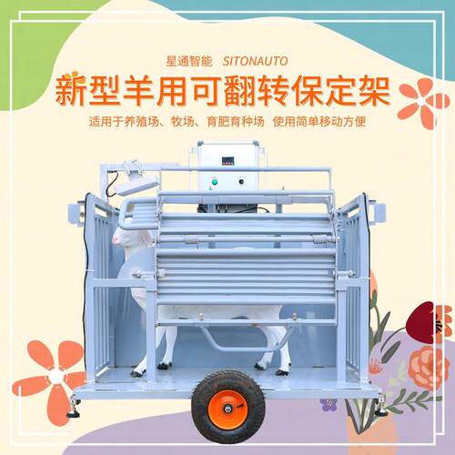 可翻转羊只固定架移动称重记录加厚加固耐用剪毛修蹄
