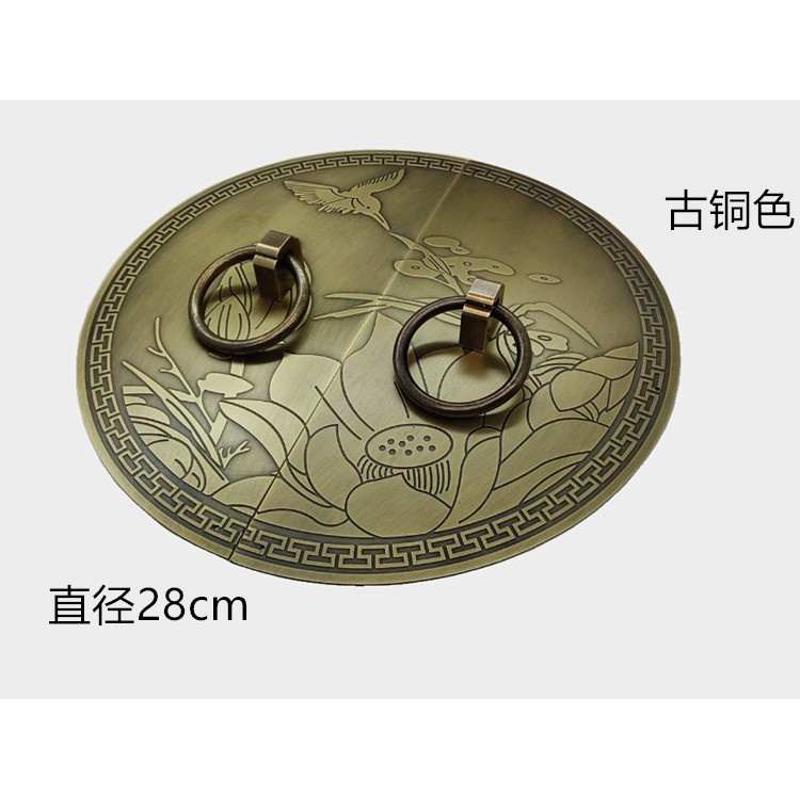 中式全铜仿古家具五金配件 古建寺院经典装修装 饰别墅大门环拉手