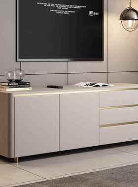 ZG-66005轻奢梳妆台视柜一体收纳柜现代简约卧室电岩角新板转网红